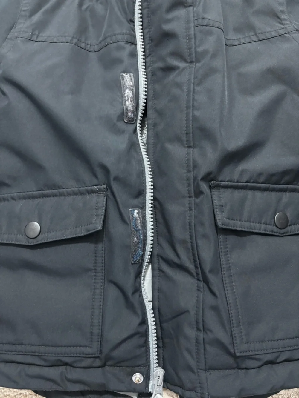 Cat & Jack Black Hooded Puffer Coat Waterproof